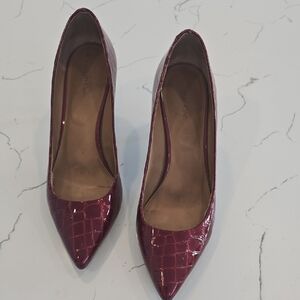 Calvin Klein Women's Deep Red Patent Heels
